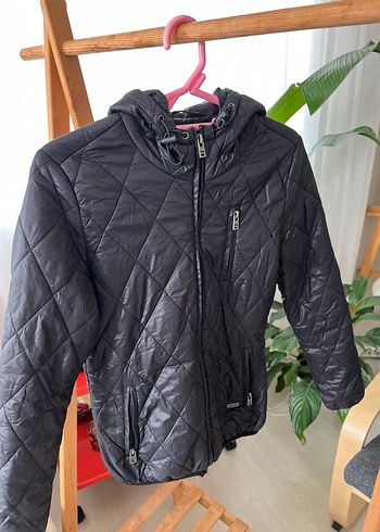 Fermuarlı Siyah Kadın Mont - Görsel 3