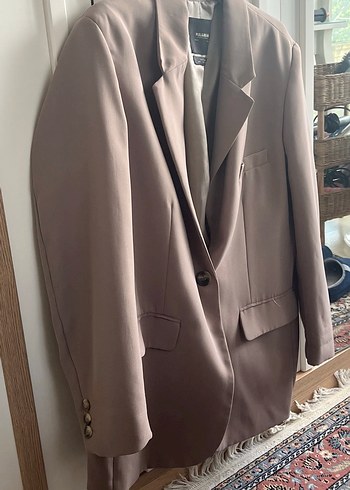 Düğmeli Bej Kadın Blazer Ceket - Görsel 6