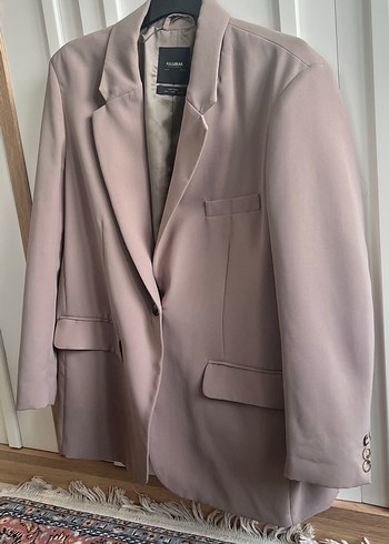 Düğmeli Bej Kadın Blazer Ceket - Görsel 5