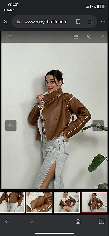 m Beden Oversize deri ceket