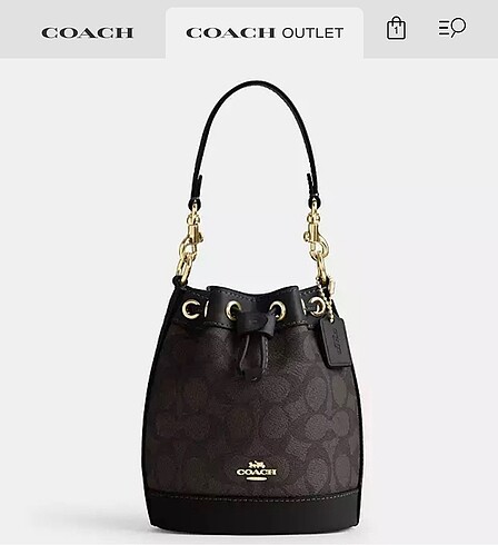 Coach mini bucket bag