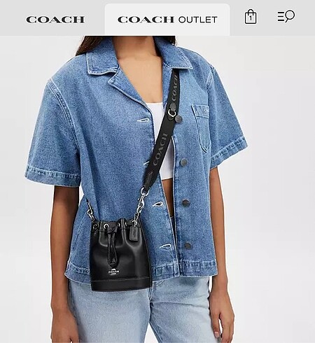 Beden kahverengi Renk Coach mini bucket bag
