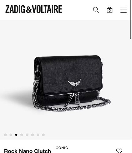 Beden Zadig voltaire rock nano clutch
