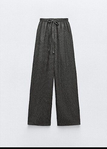 Zara dokulu straight fit pantolon 