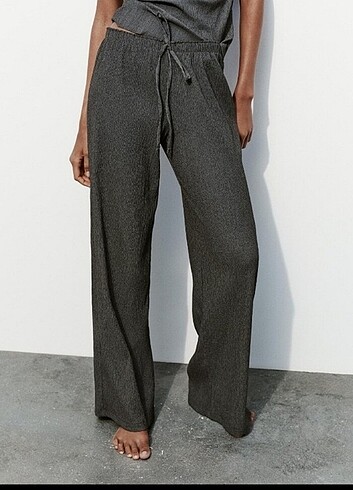 Zara Zara dokulu straight fit pantolon 