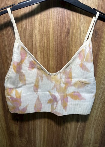 Bej Batik Desenli Atlet Sütyen