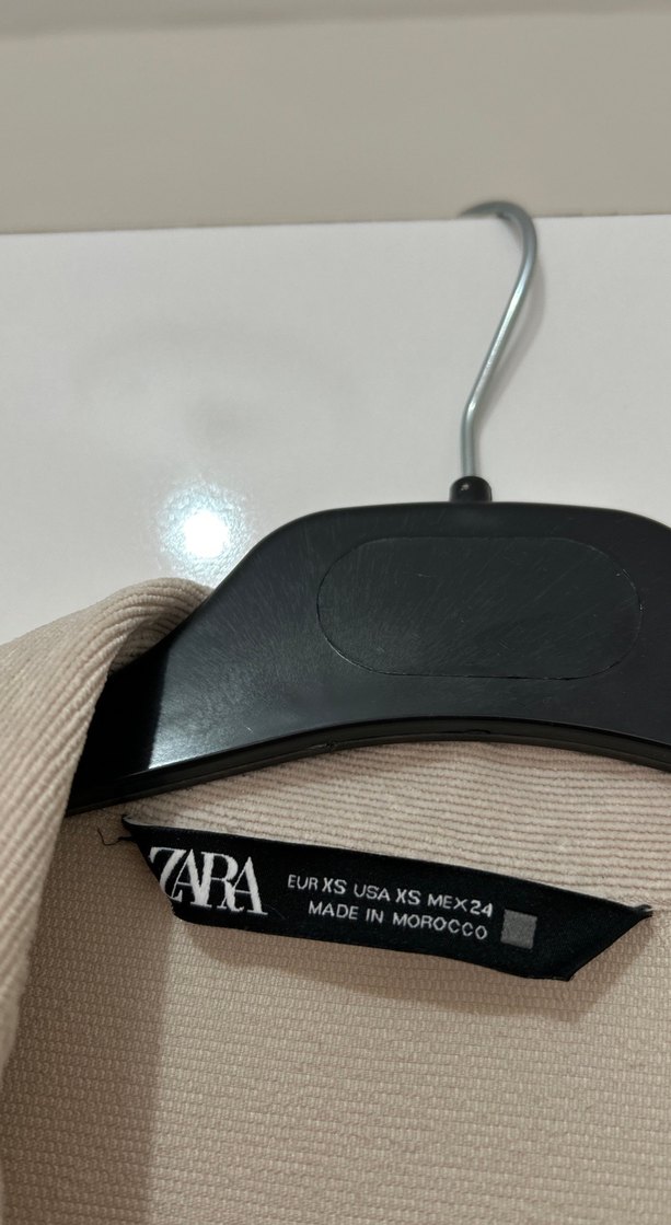 Zara Bej Keten Kadın Gömlek Uzun Kollu - Görsel 2