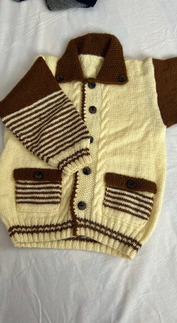 Erkek Çocuk Bohem Tarz Örgü Hırka - Görsel 2