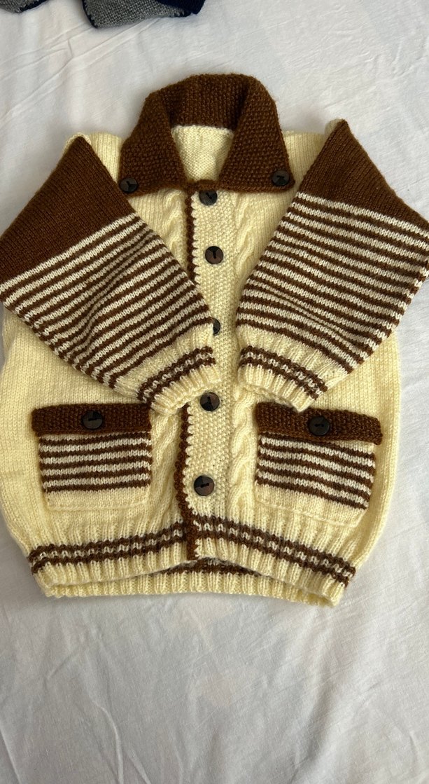 Erkek Çocuk Bohem Tarz Örgü Hırka - Görsel 3