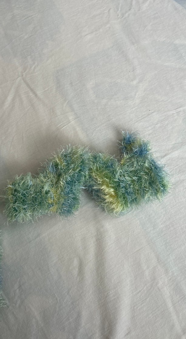 Yeşil Bağlamalı Örgü Çocuk hırka - Görsel 3