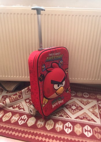 Kırmızı Angry Birds Çekçekli Çocuk Okul Çantası