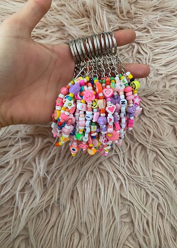 Boncuklu Anahtarlık çanta charm - Görsel 4