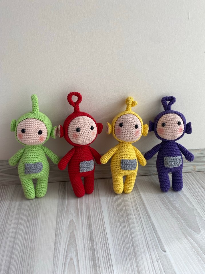 Renkli El Örgüsü Peluş Oyuncak Seti Teletabiler - Görsel 2