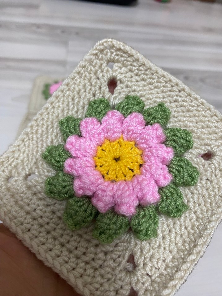 Bohem Çiçekli El Örgüsü 10 motif - Görsel 5