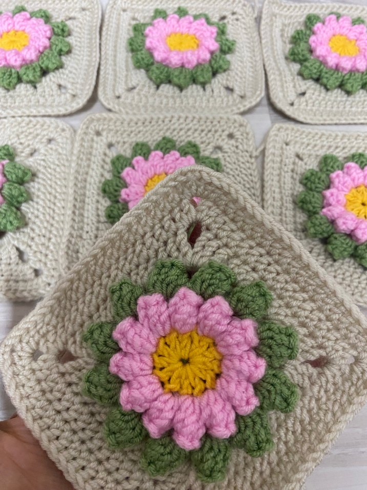 Bohem Çiçekli El Örgüsü 10 motif - Görsel 2