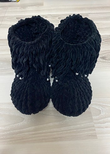 Kadın Siyah Örgü Panduff - Görsel 3