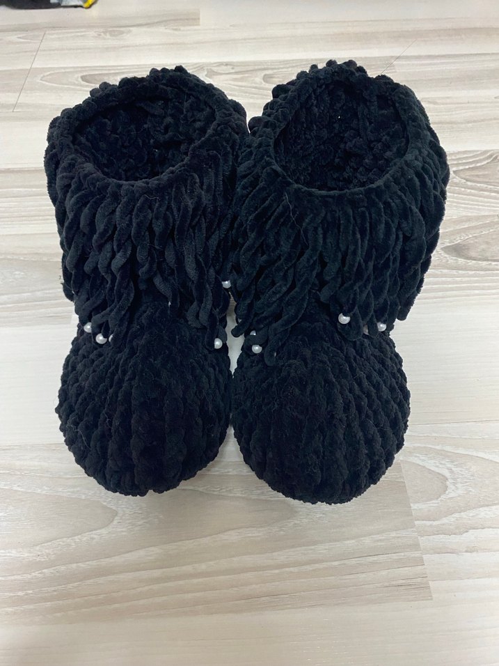 Kadın Siyah Örgü Panduff - Görsel 3