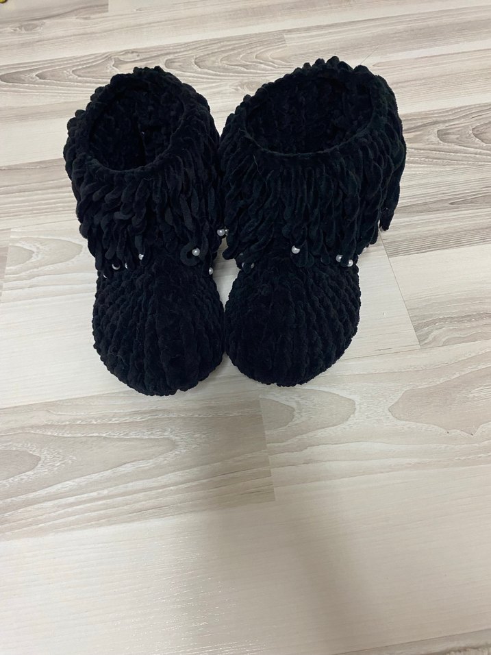 Kadın Siyah Örgü Panduff - Görsel 2