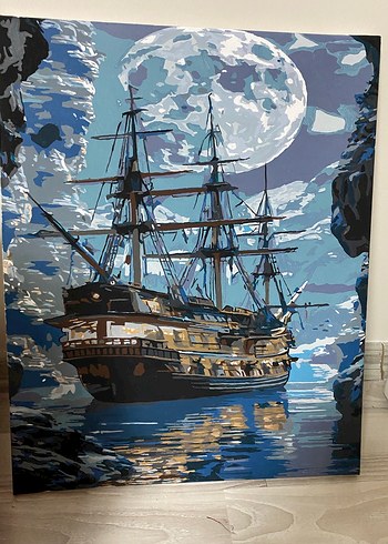 Gece Ayında Denizci Gemisi Tablosu - Görsel 3