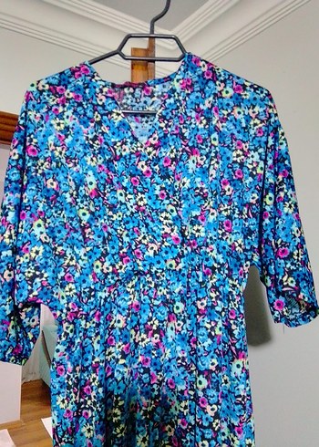 Mavi Bohem Uzun Salaş Hamile Elbisesi - Görsel 3