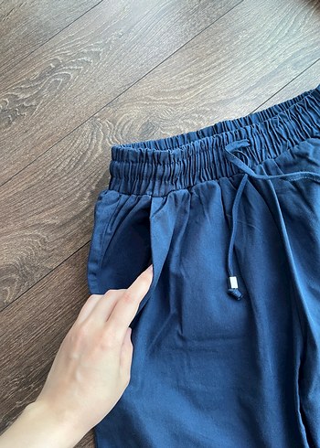 Midi boy havuç pantolon lacivert - Görsel 3