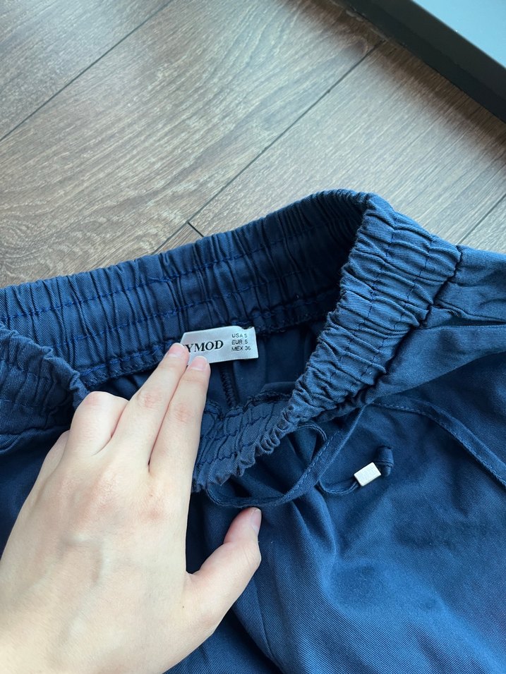 Midi boy havuç pantolon lacivert - Görsel 4