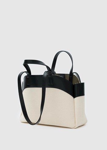 Beden beyaz Renk Minimalist Siyah-Beyaz Kadın Çanta