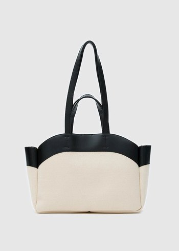 Minimalist Siyah-Beyaz Kadın Çanta