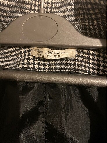 38 Beden siyah Renk Ekose Blazer ceket