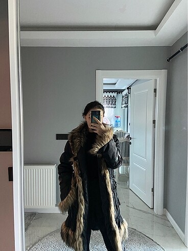 Şişme kürklü mont