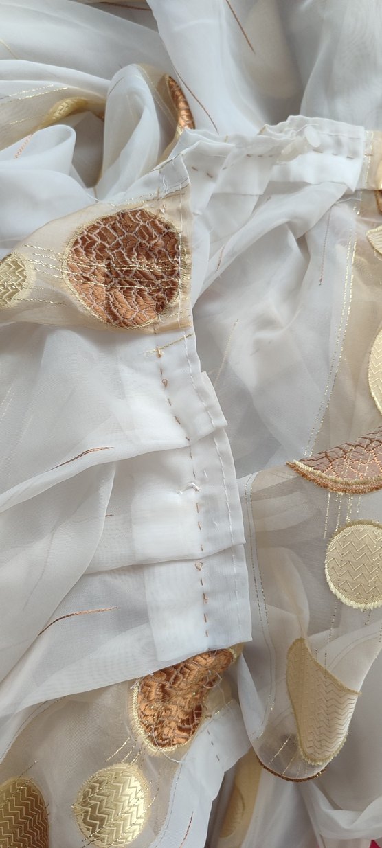 Açık Kahverengi Puantiyeli Modern Tül Perde - Görsel 4