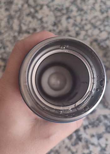 Mavi Termos ve İki Gri Fincan Seti - Görsel 3