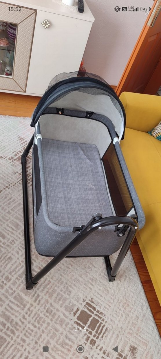 Gri Katlanabilir Bebek Sepeti - Görsel 3