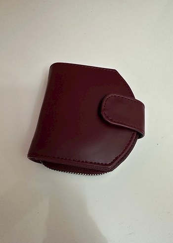 Bordo Deri Kadın Cüzdanı Tokalı - Görsel 7