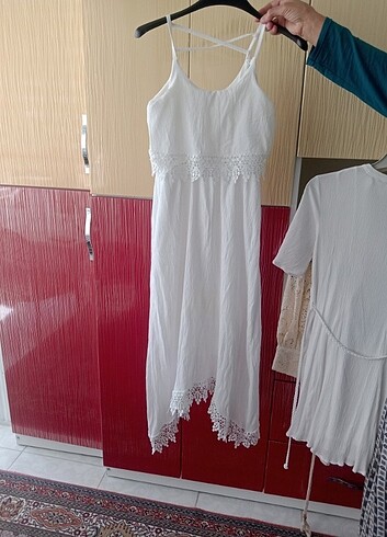 36 Beden beyaz Renk Elbise