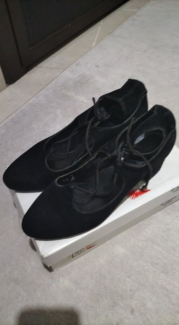 Kadın Siyah Süet Tokalı Blok Topuklu Ayakkabı - Görsel 2