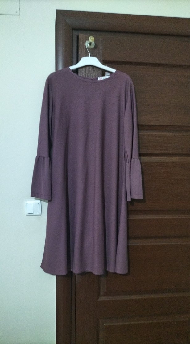 Mor Midi Boy, Pilili Kadın Tunik - Görsel 3