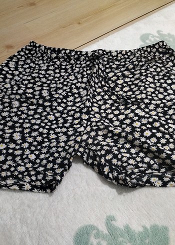 Diğer Düğmeli Pamuklu Rahat Mini Şort