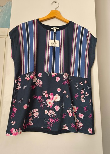 Koton Bohem Stil Çiçek ve Çizgili Bluz
