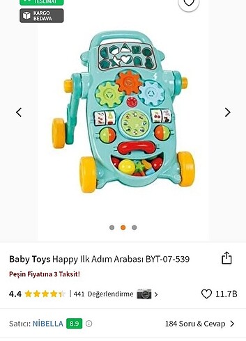 Baby toys happy ilk adım arabası 