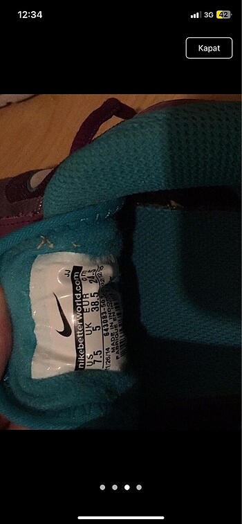 38 Beden Nike ayakkabı