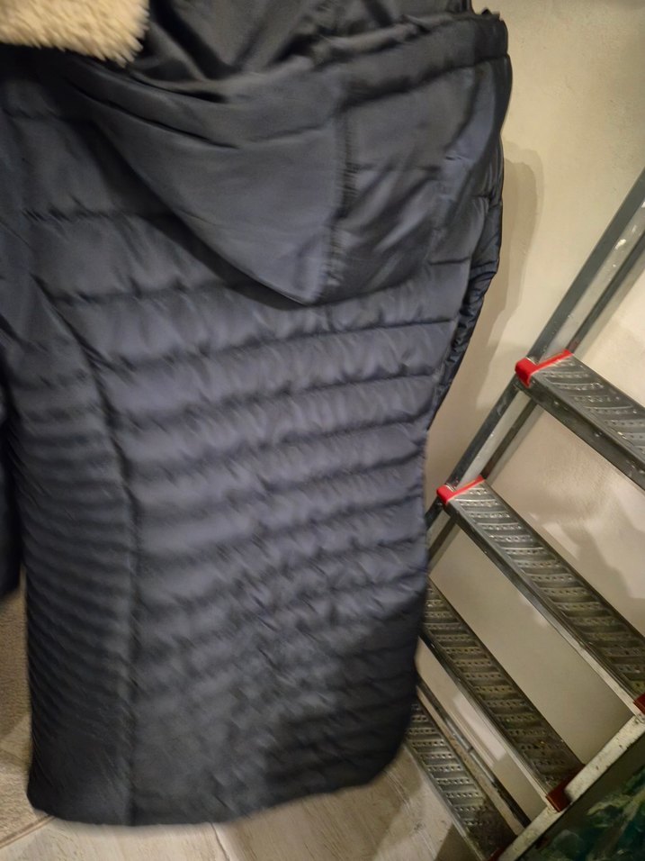 Kadın Lacivert Midi Kışlık Fermuarlı Mont - Görsel 2