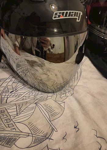 LS2 SiyahMotosiklet Kaskı ve ekipman - Görsel 11