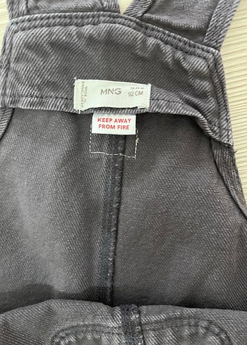 Mango Gri Erkek Çocuk Denim Salopet
