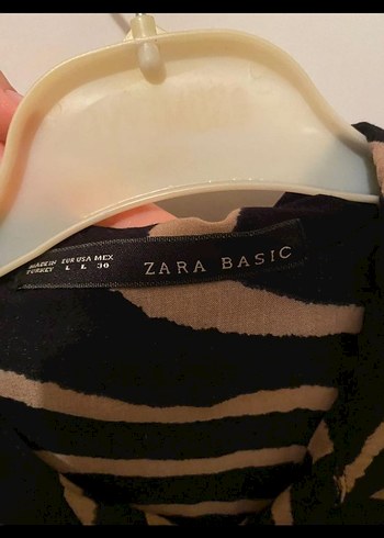 Düğmeli Kahverengi Zebra Desenli Kadın Gömlek - Görsel 2