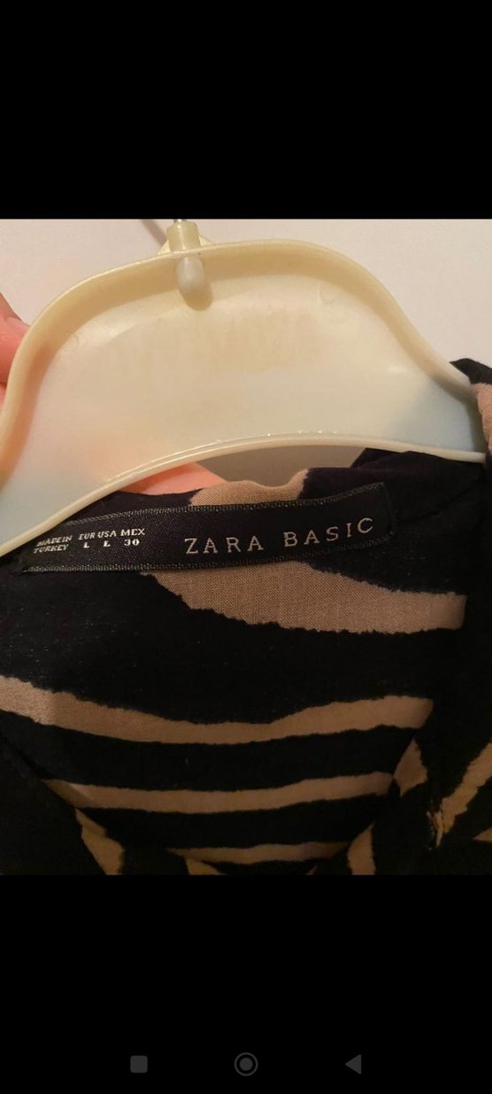 Düğmeli Kahverengi Zebra Desenli Kadın Gömlek - Görsel 2