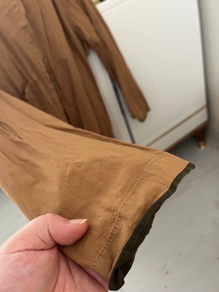 Düğmeli Kahverengi Kadın Keten Gömlek berika yıldırımın üründür - Görsel 5