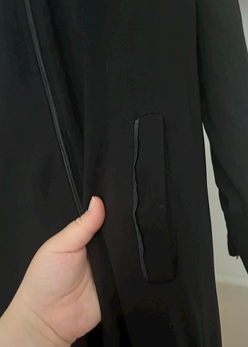 Siyah Uzun Kadın ferace - Görsel 4