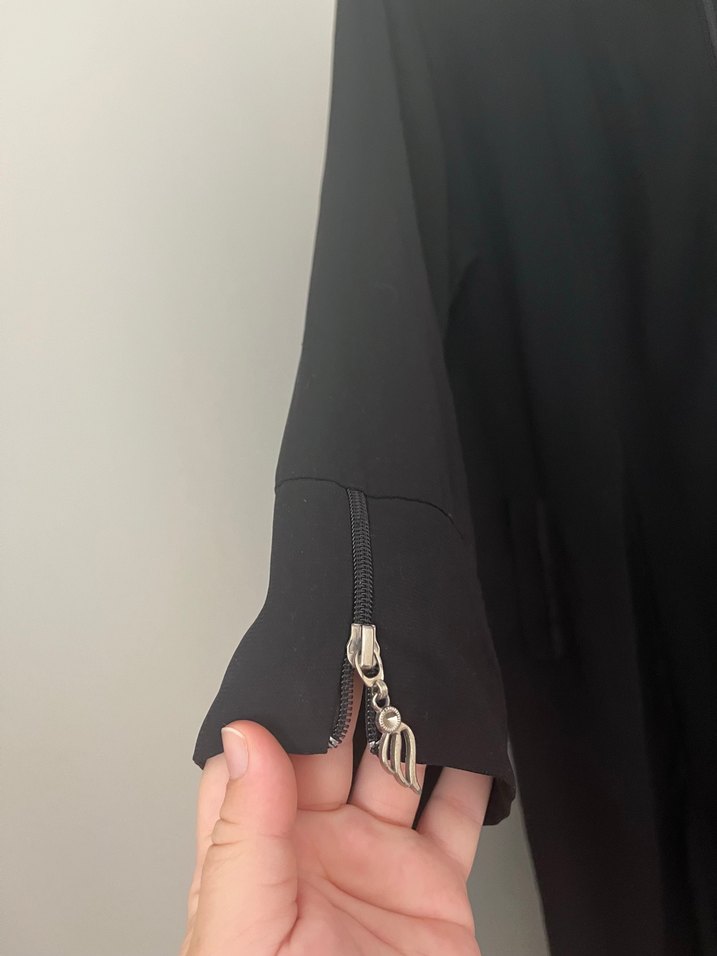 Siyah Uzun Kadın ferace - Görsel 3