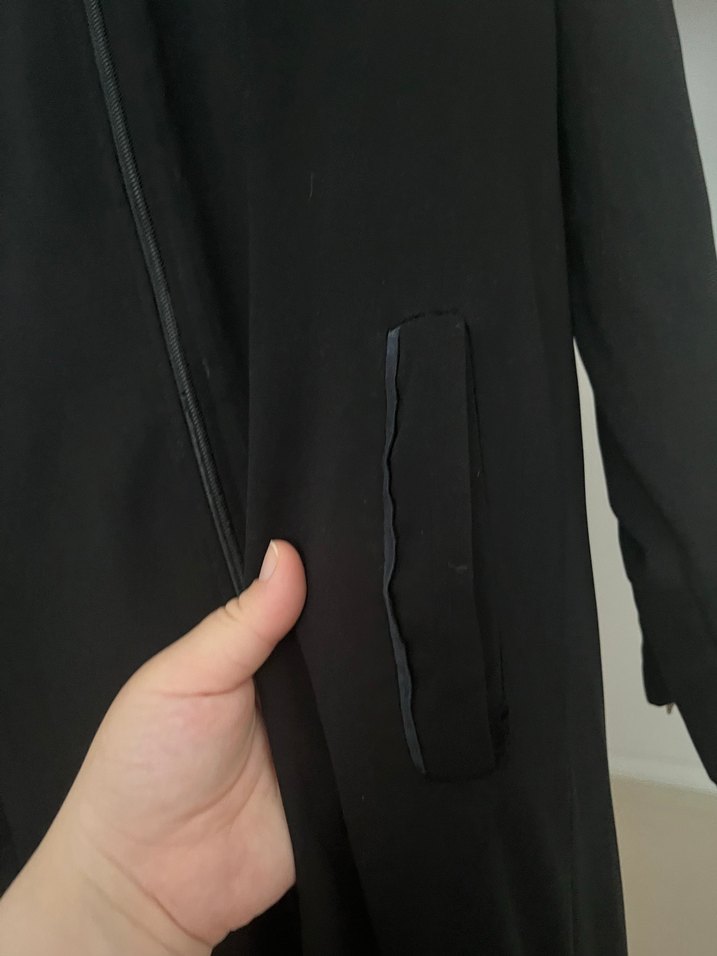 Siyah Uzun Kadın ferace - Görsel 4